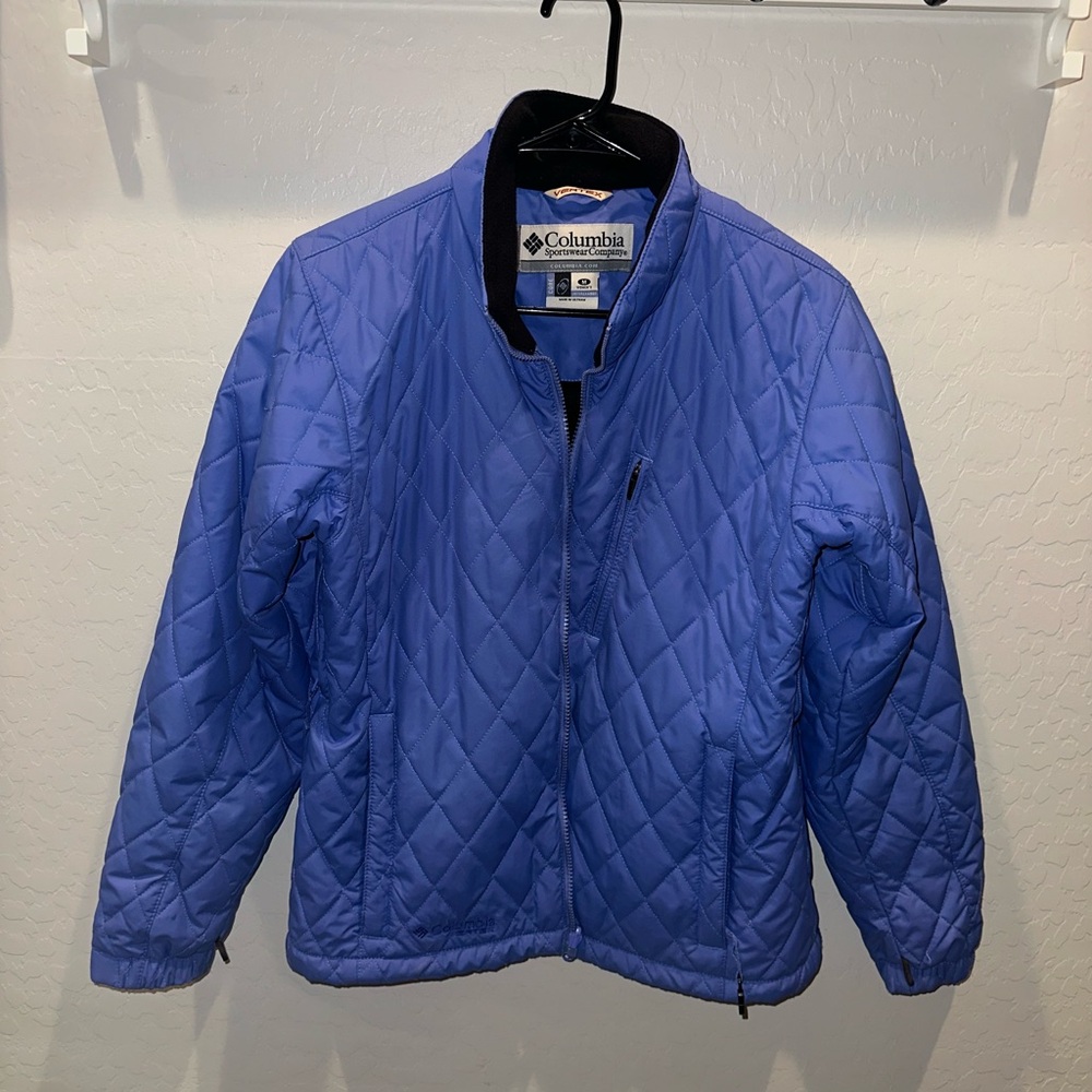 Columbia Light Periwinkle Blue and Black Women's Shell Jacket